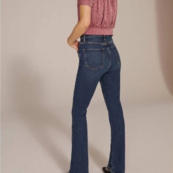Favorite Daughter The Valentina Shortie Bootcut Jeans in Woodside- Size 24 - Picture 2 of 8